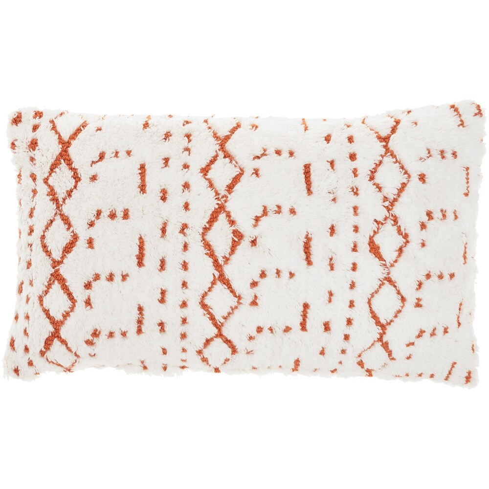 Mina Victory Life Styles Textured Geometric Boho Throw Pillow   ( 12\