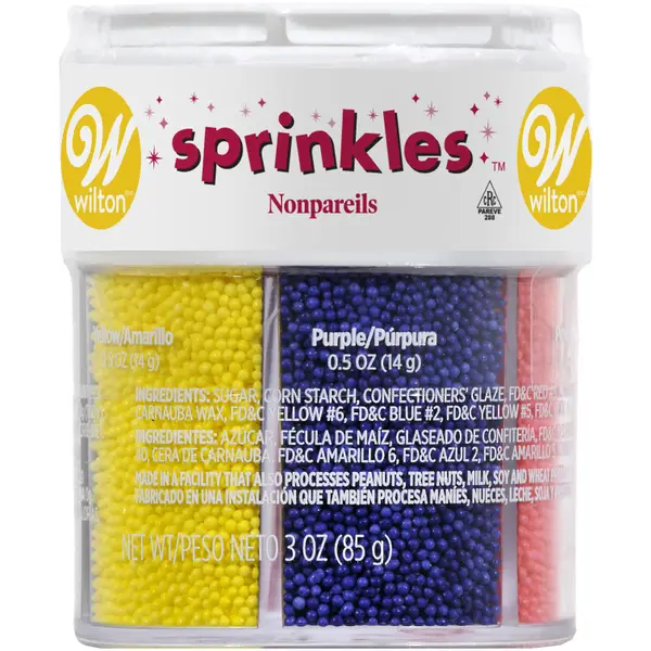 Wilton 3 oz 6-Cell Nonpareils Sprinkles