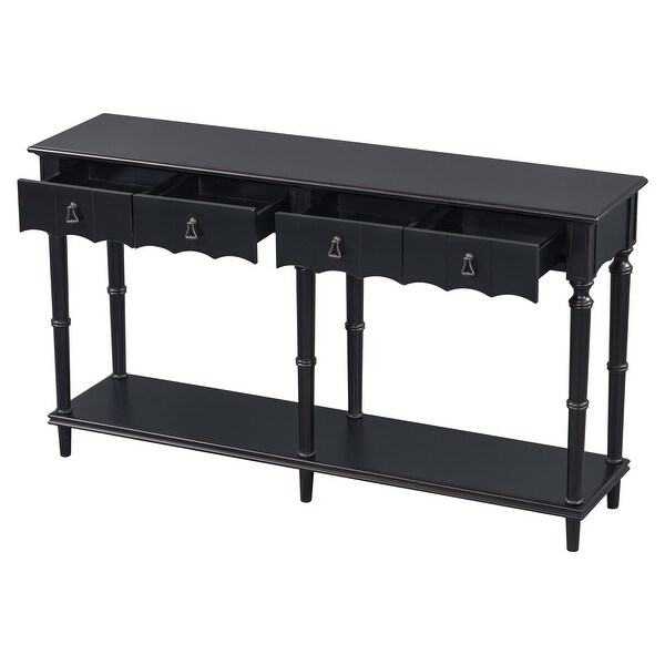 Console Table for Hallway Living Room Bedroom with 4 Drawers and 1 Shelf