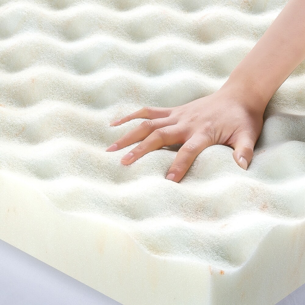 Priage by ZINUS 2 Inch Swirl Copper Cooling Memory Foam Mattress Topper