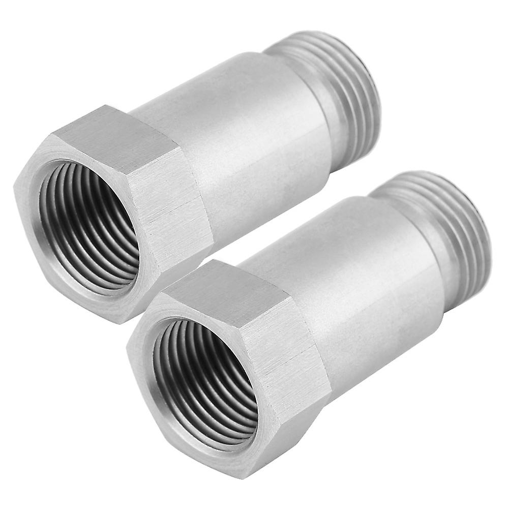 2 Pack O2 Stainless Steel Oxygen Sensor Bung Adapter Extension Extender M18-1.5 X 45mm