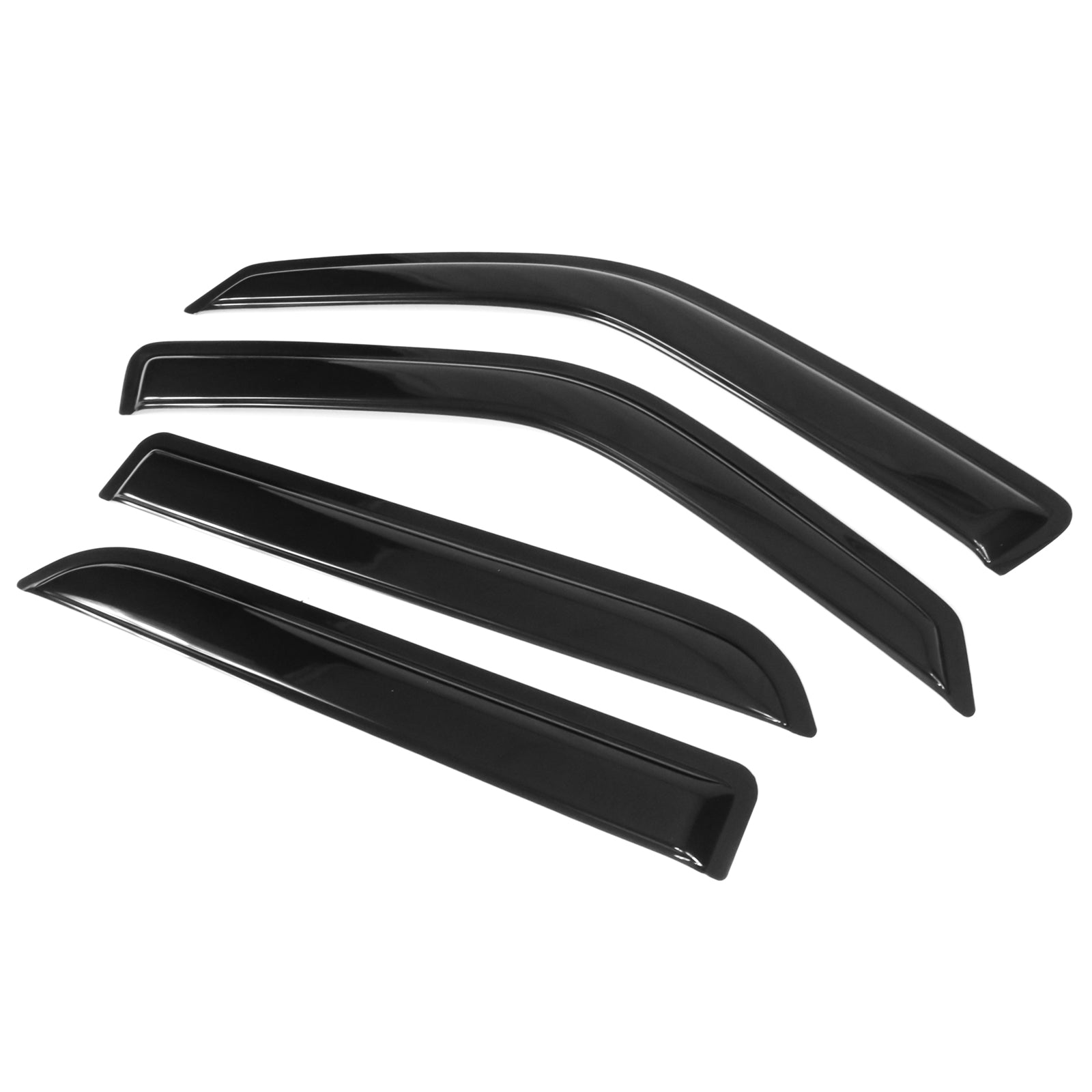 Ikon Motorsports Compatible with 01-03 Ford F150 Crew Cab and 02-03 Lincoln Blackwood Acrylic Window Visors Vent Deflector Rain Guard 4Pc Set Outside Mount 2001 2002 2003