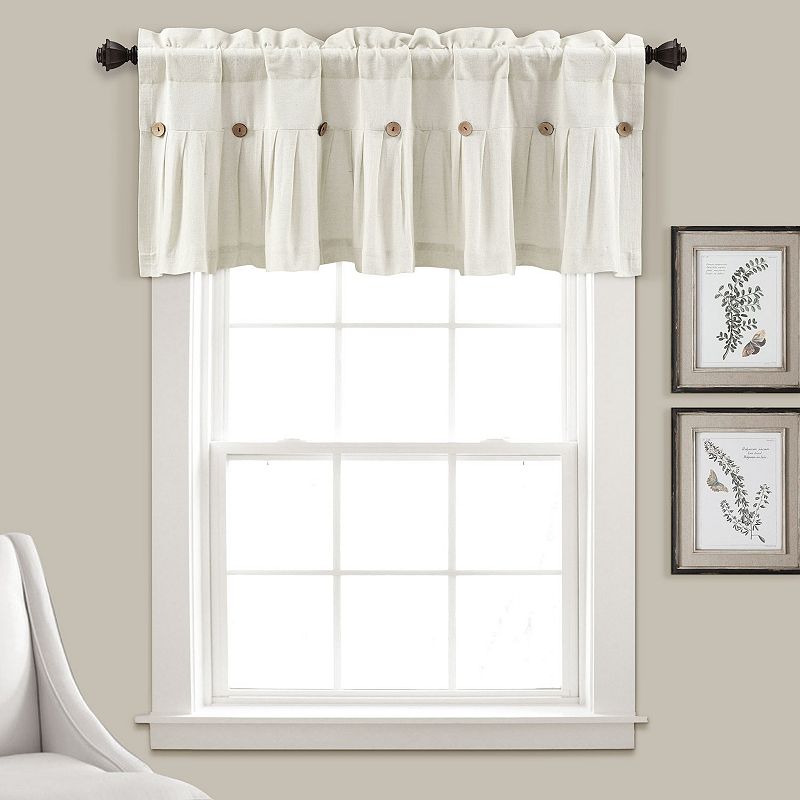 Lush Decor Linen Button Valance