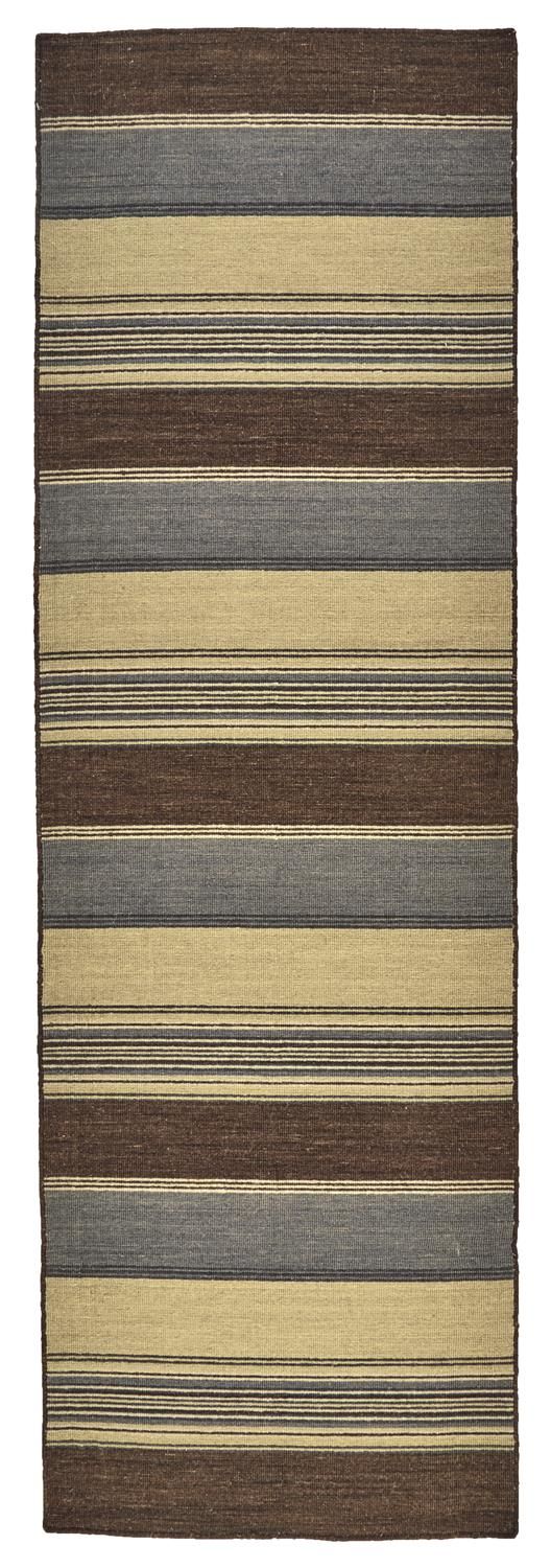 Naida Flatweave Brown and Gray Rug by BD Fine