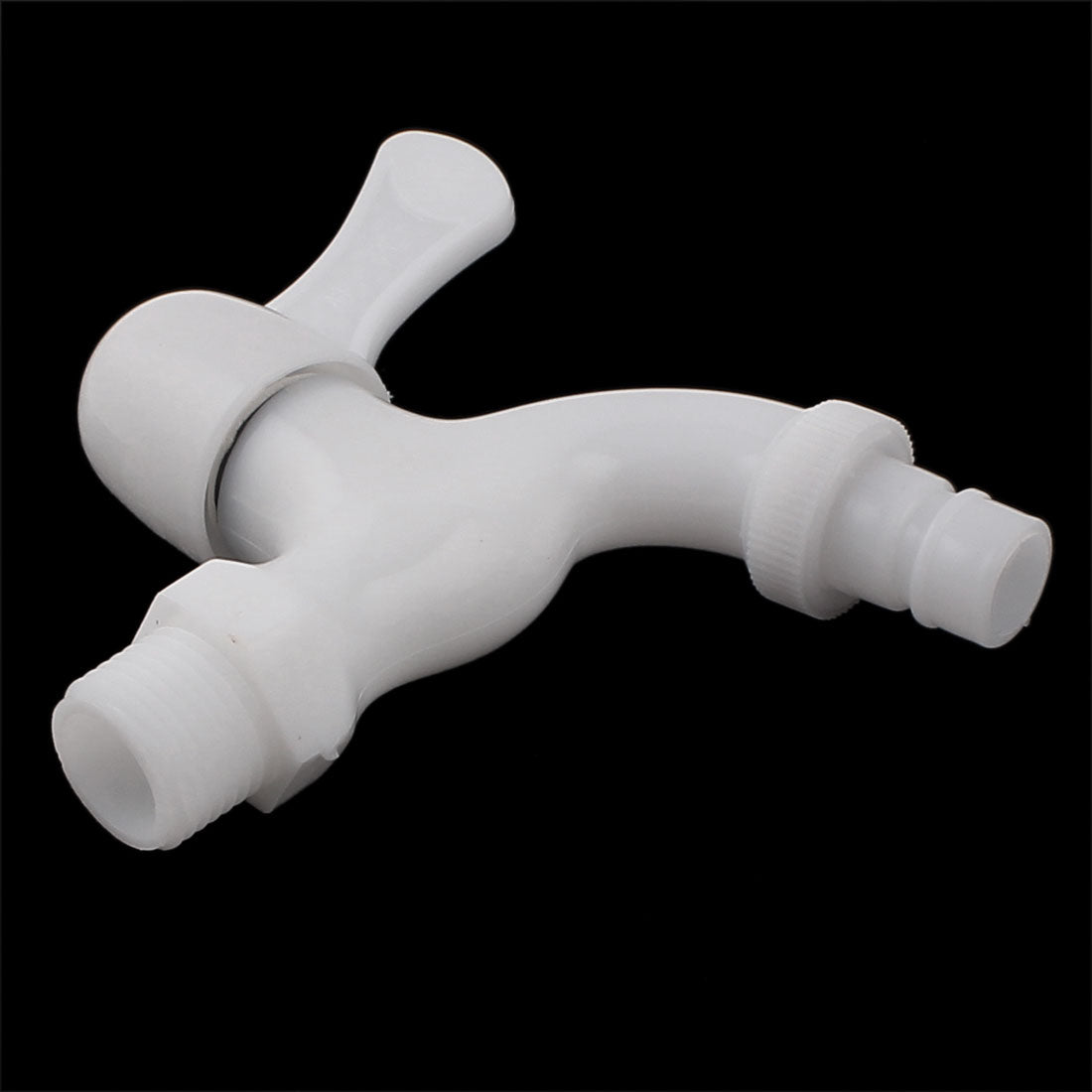 Plastic Handle 20mm Thread Water Dispenser Tap Spigot White 2pcs