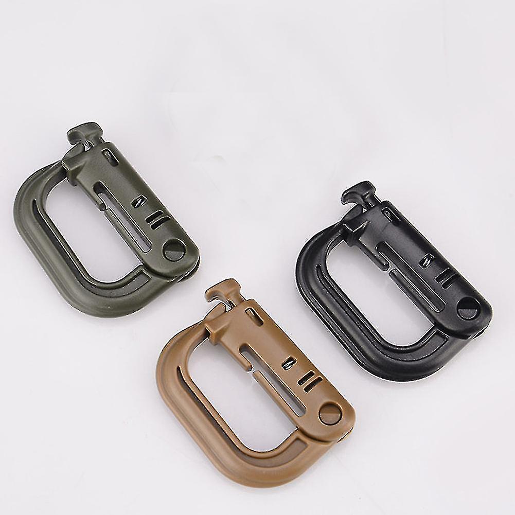 Molle Carabiner D-shape Locking Ring Plastic Clip Snap Type Ring Buckle Carabiner Keychain Itw Fastener Bag Buckle Clasp Australia Green