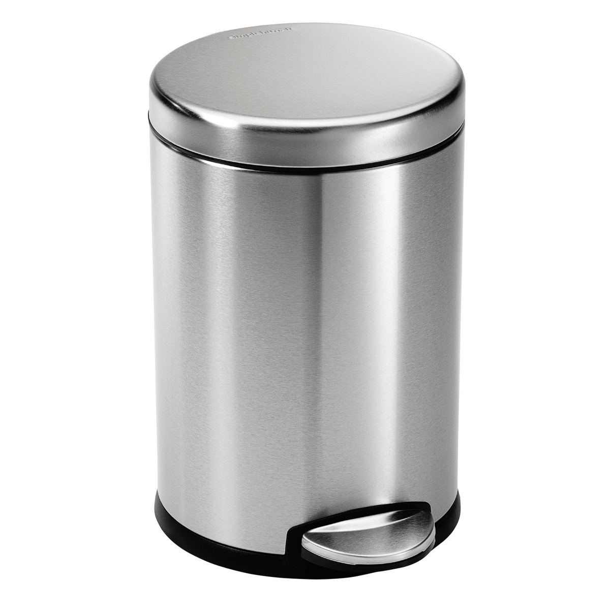 simplehuman White 12 gal Round Step Trash Can