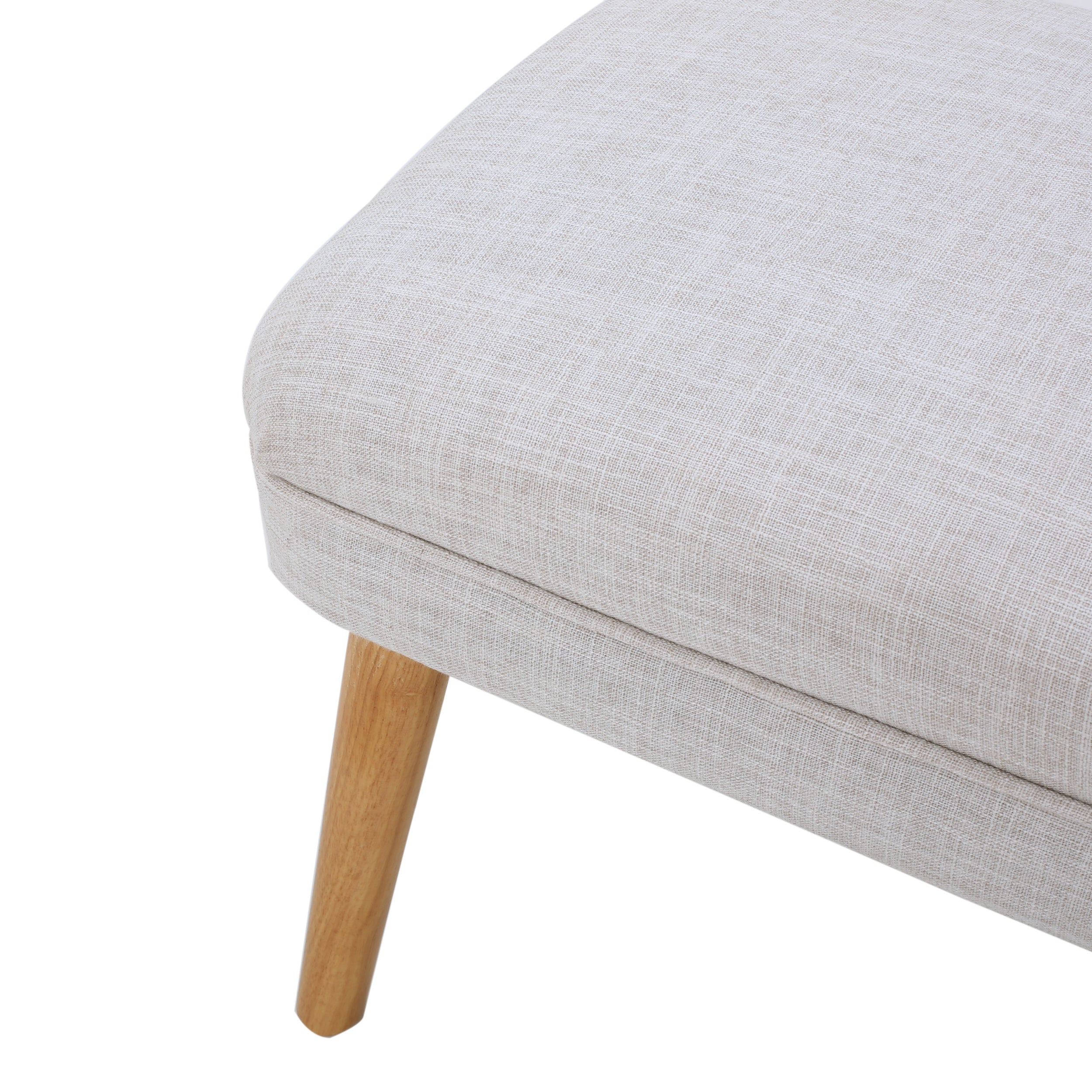 Dumont Mid Century Modern Fabric Ottoman Bench