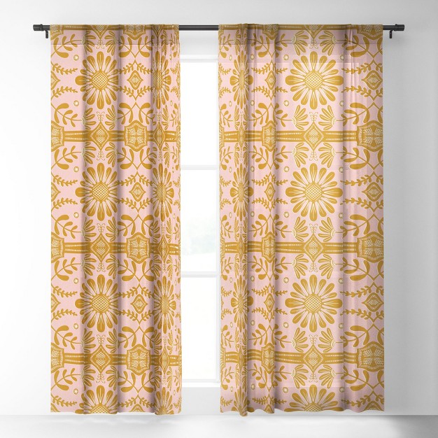 Sewzinski Boho Florals Single Panel Sheer Window Curtain Society6