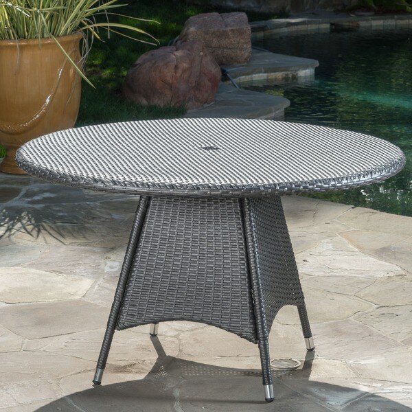 Corsica Outdoor Round Dining Table by Christopher Knight Home