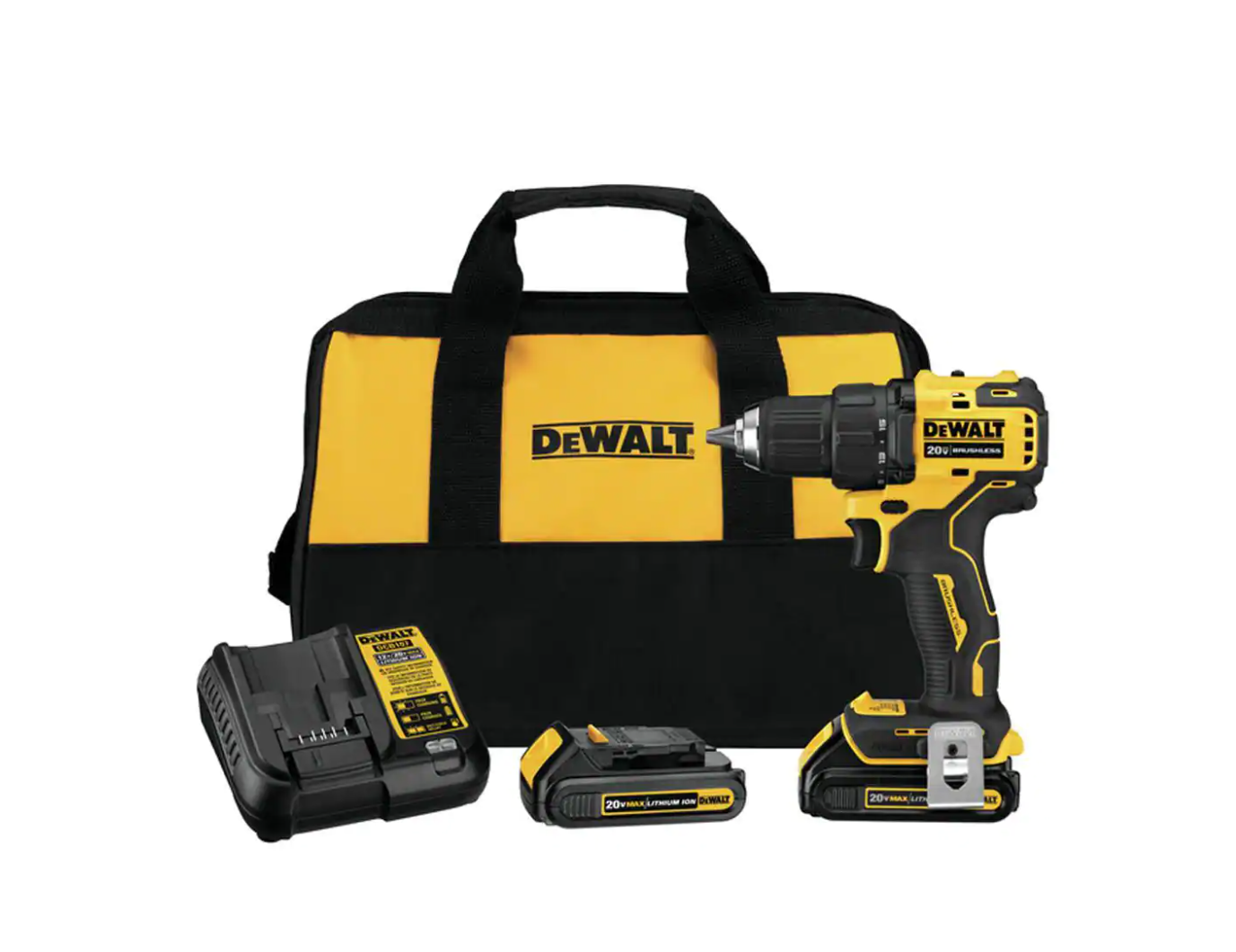 DEWALT DCD708C2 ATOMIC 20-Volt MAX Cordless Brushless Compact 1/2 in Drill/Driver