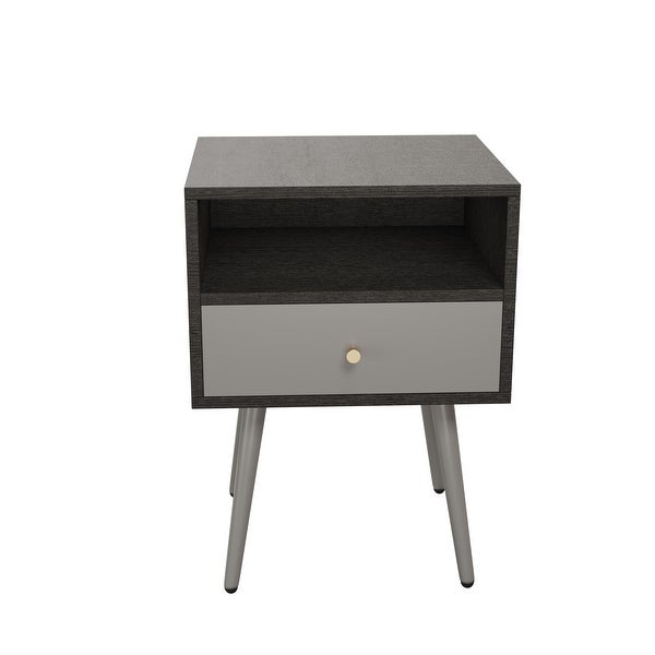 Nightstand with 1 Storage Drawer Set of 2