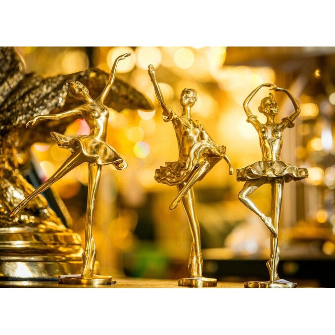 Vintage Brass Ballerina Handmade Sculpture Ballerina set of 3