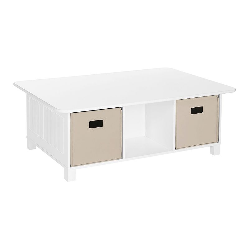 RiverRidge Home Kids' 6-Cubby Storage Activity Table with 2-Piece Bins