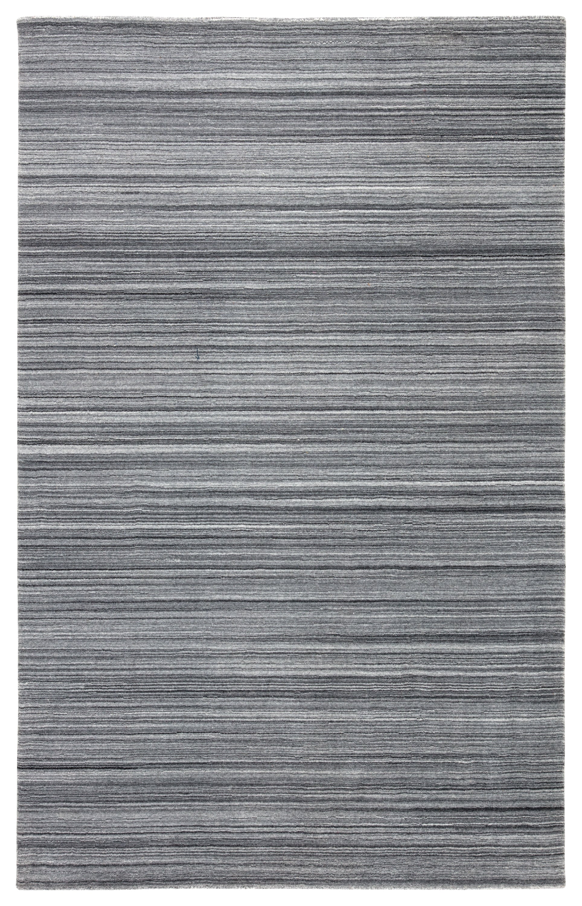 Tundra Handmade Solid Dark Gray & Silver Area Rug