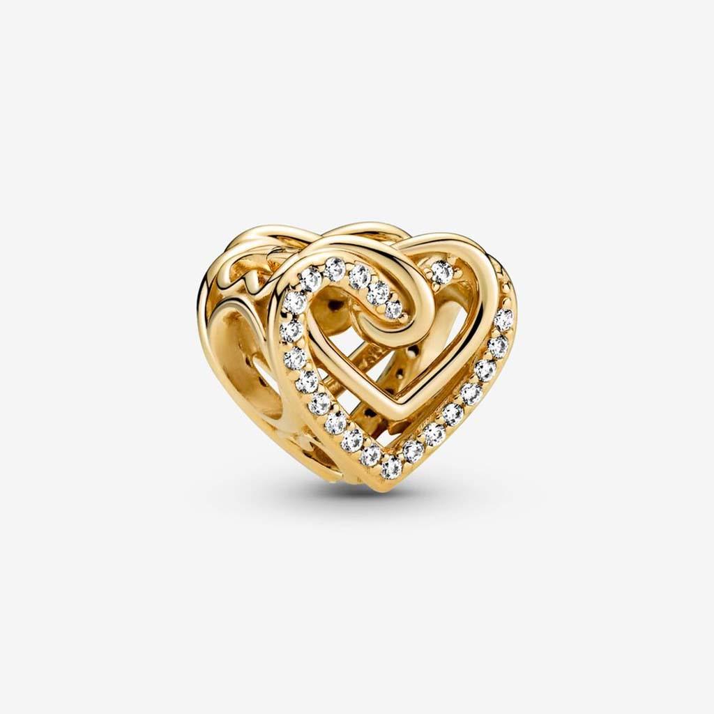 PANDORA  Sparkling Entwined Hearts Charm