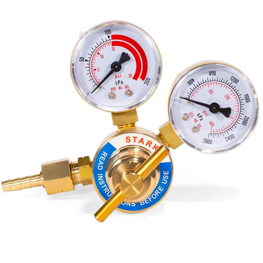 XtremepowerUS 2 in. Rear Mount Acetylene Gas Welding Regulator Pressure Gauge (14 in. Hose Fitting Size) 55154-H