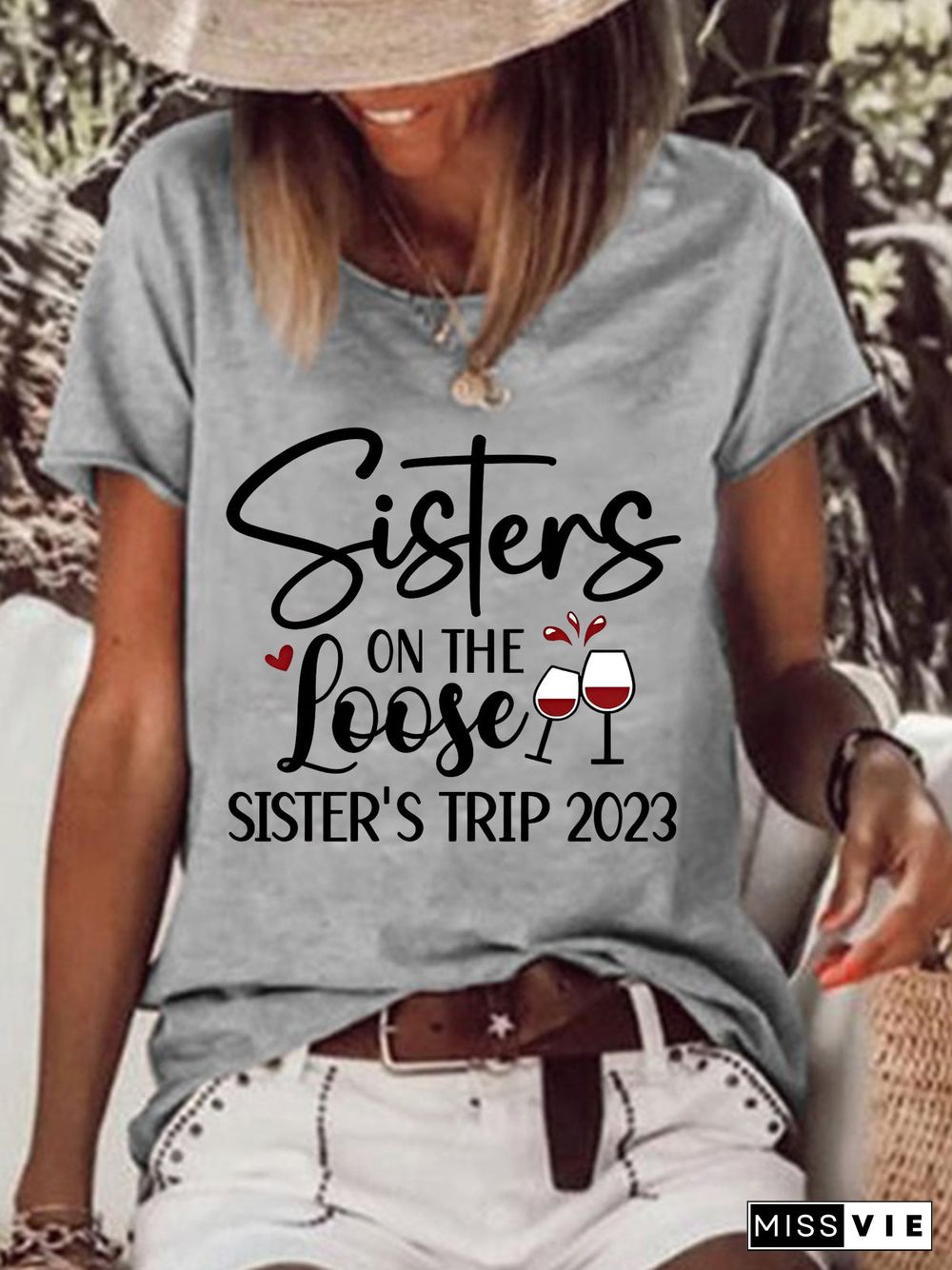 Sister On The Loose Crew Neck Tee