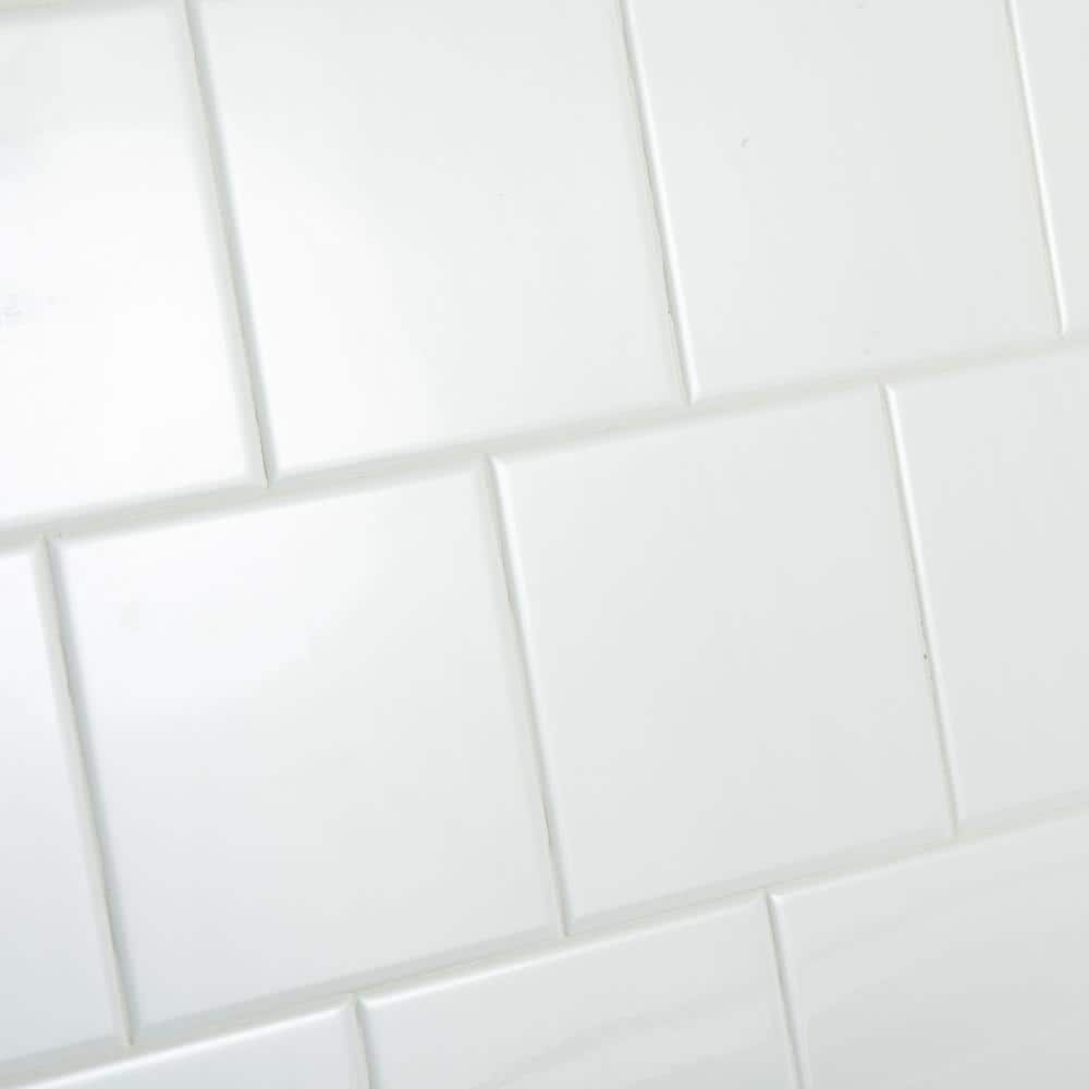 Daltile Restore Bright White 6 in. x 6 in. Ceramic Wall Tile (12.50 sq. ft.case) RE1566HD1P4