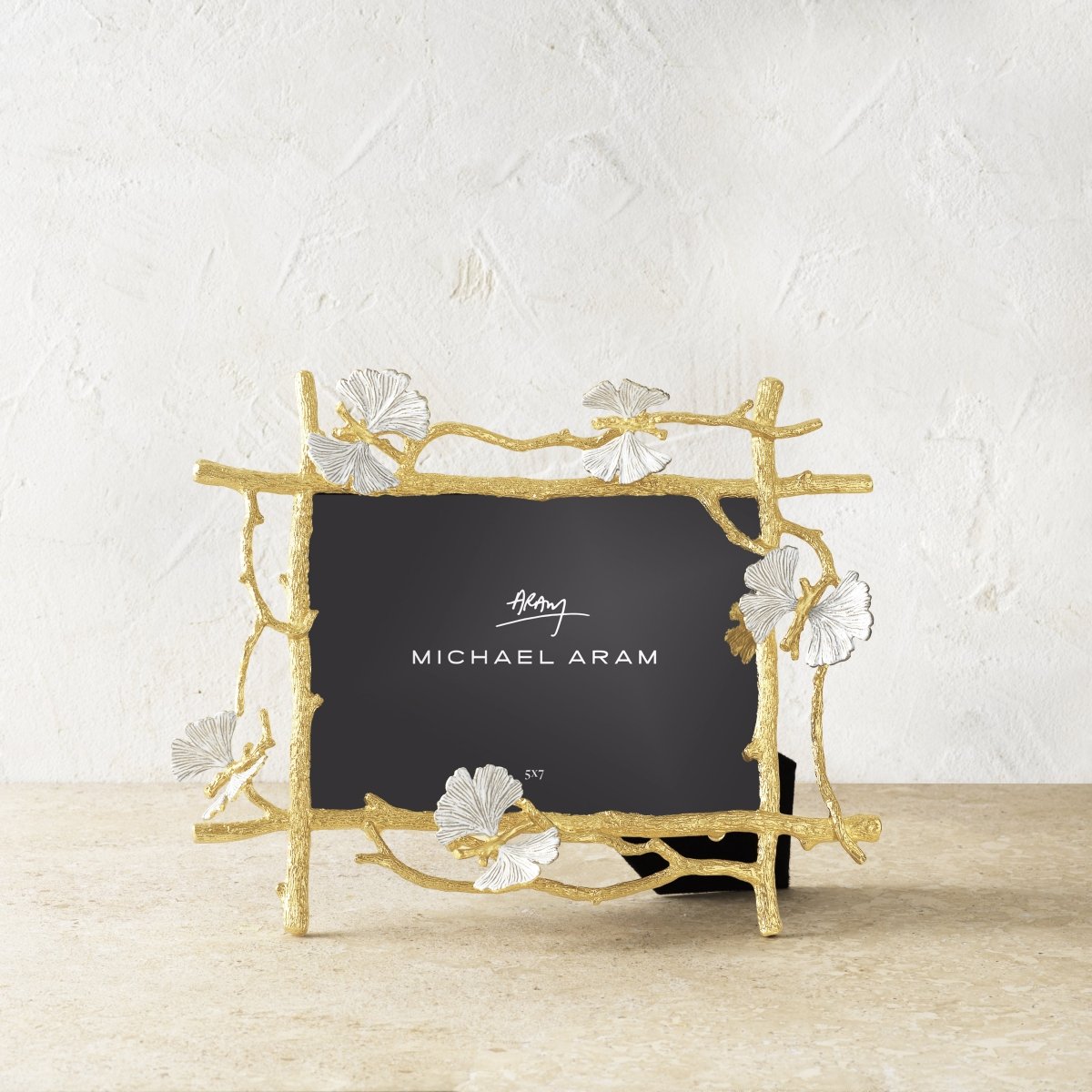 Butterfly Ginkgo Gold Frame