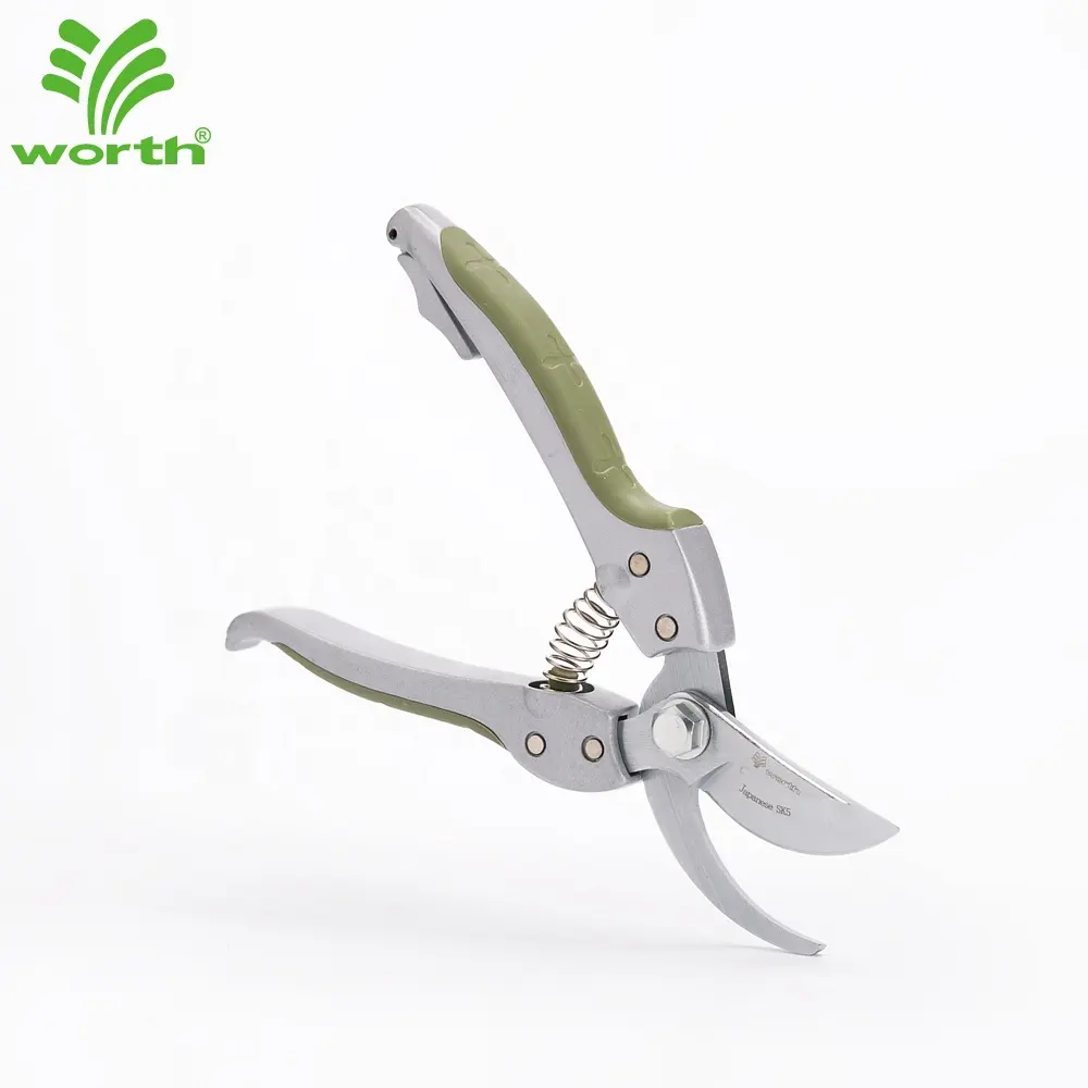 7 Inch Deluxe High Quality Japanese SK5 Steel Garden Hand Tools Pruning Shears Bypass Pruner Scissors