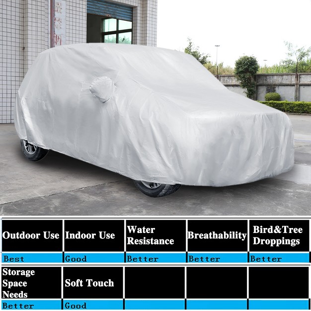 Unique Bargains Polyester Breathable Waterproof All Weather Protect Car Cover