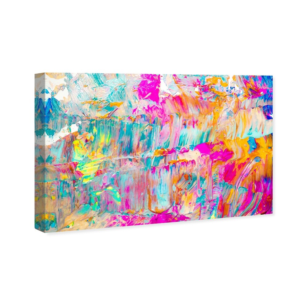 Oliver Gal 'Sunshine Days' Abstract Wall Art Canvas Print Paint   Pink  Blue