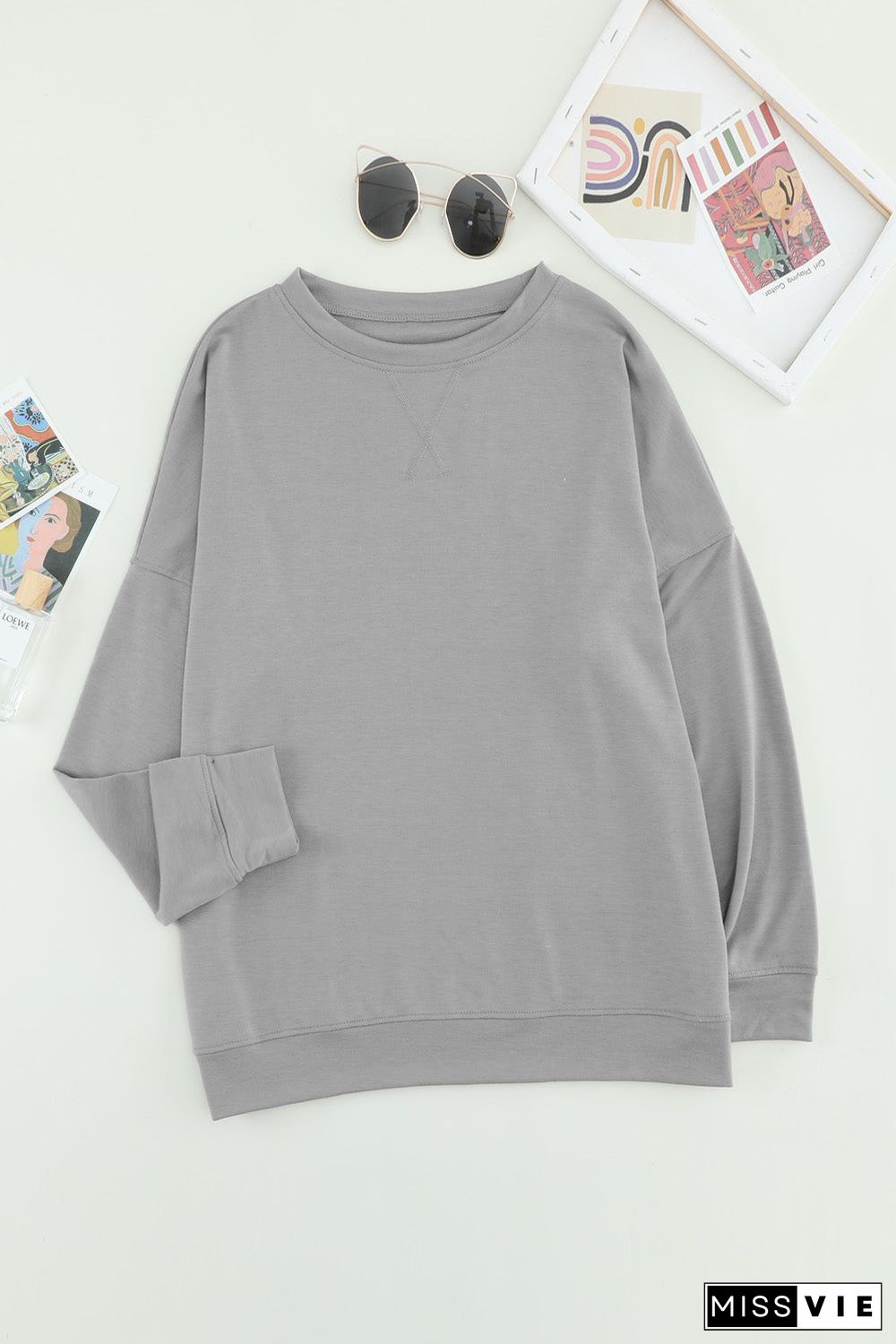 Crew Neck Long Sleeve Sweatshirt