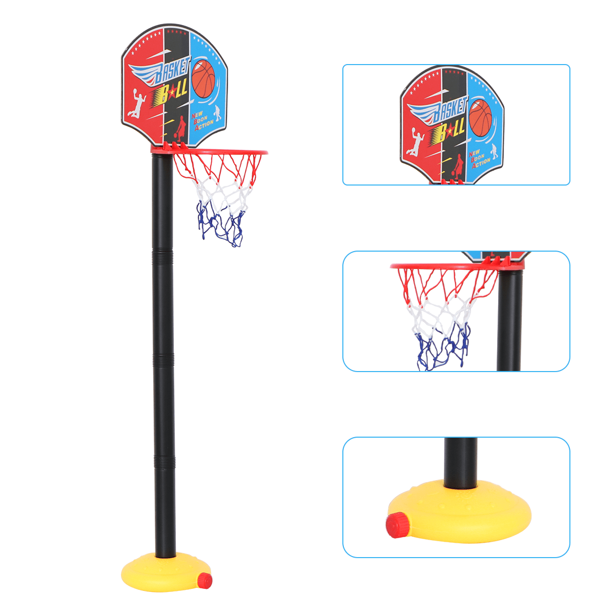 NICEXMAS Portable Basketball Set with Net Backboard Ball Outdoor Game Set