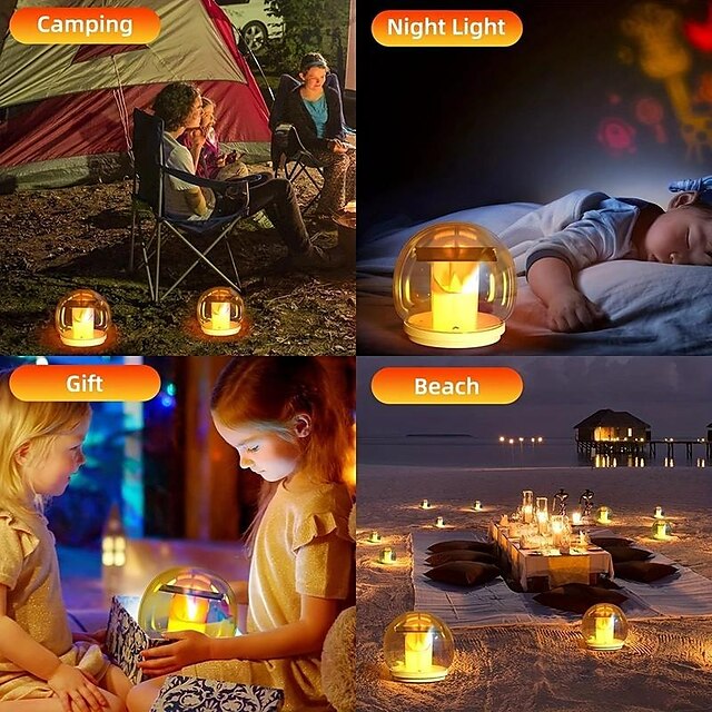 Solar Floating Pool Lights Waterproof Pond Flickering Lights Outdoor Garden Decoration Remote Control Flame Lights Wishing Lights