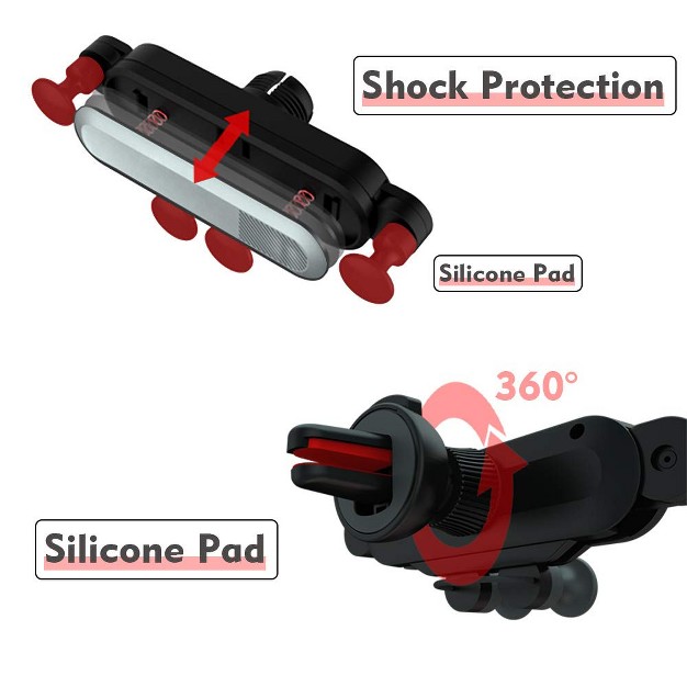 Link Gravity Universal Cell Phone Air Vent Mount Compatible W Iphone  Moto Huawei Nokia Lg Smartphones