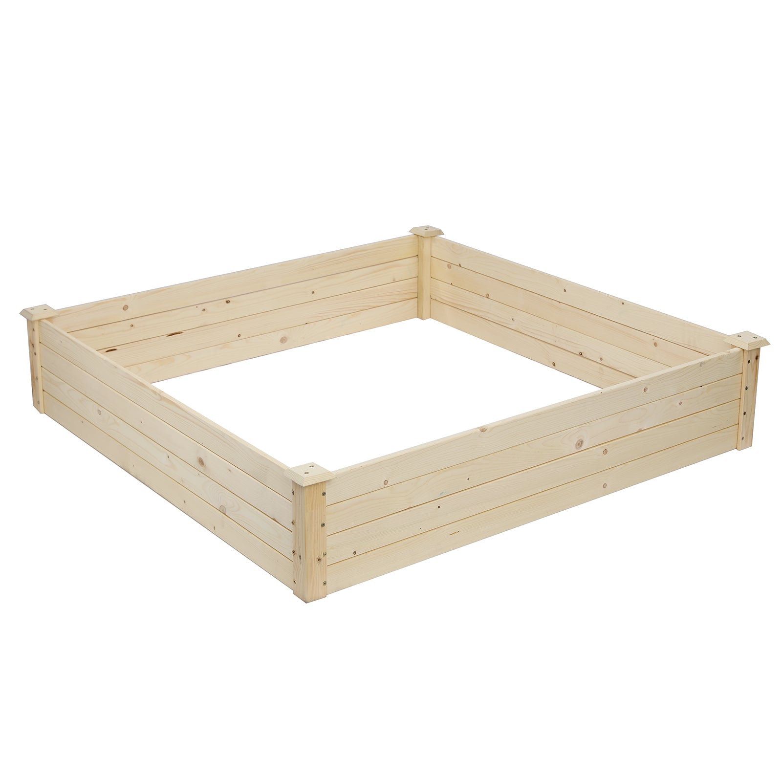 Herbs Raised Garden Bed, Outdoor Wood Planter Bed Flower Box Kit, Elevated Flower Planter Box Kit for Vegetables Fruits Herb Grow Yard Gardening, Natural, SS2447