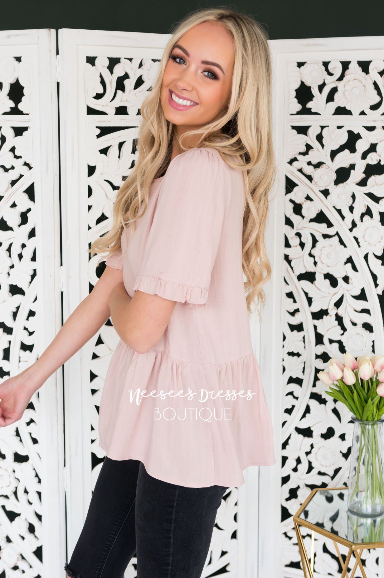 Cool Moves Modest Peplum Blouse