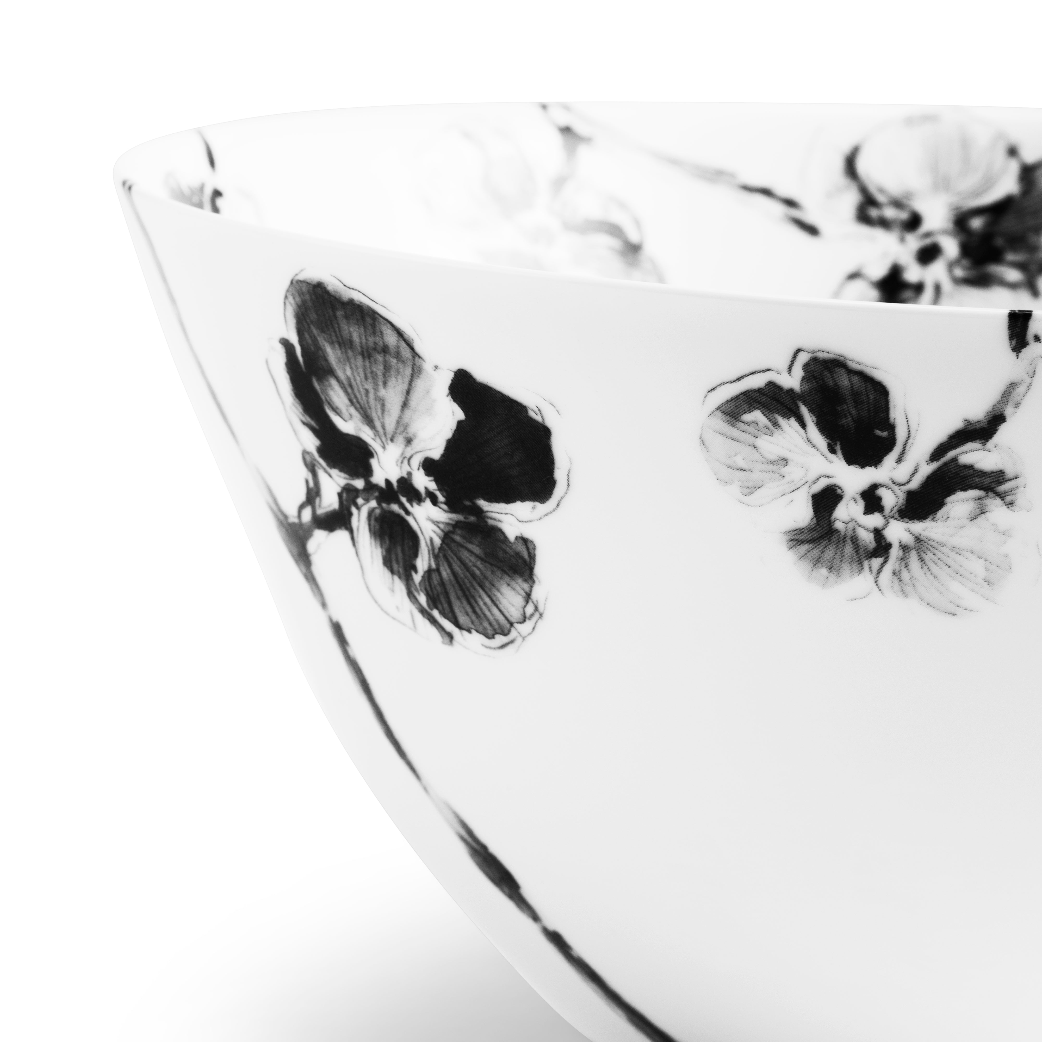 Black Orchid Serving Bowl