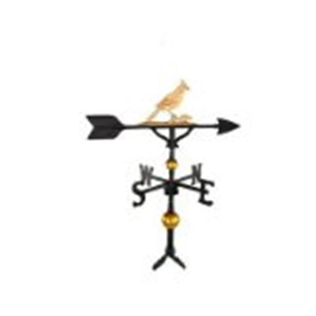 Montague Metal Products WV-325-GB 300 Series 32 In. Deluxe Gold Cardinal Weathervane