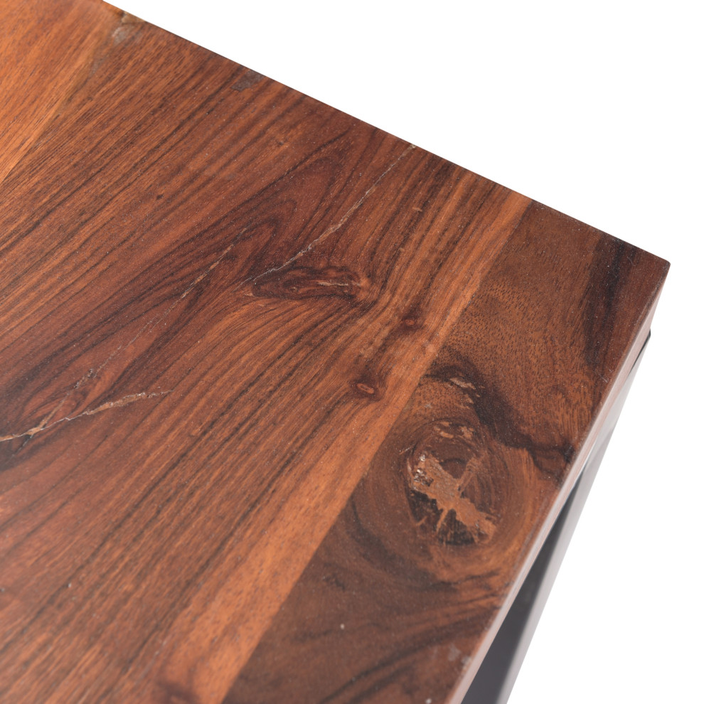 Cordova Side Table  Honied Wood   Industrial   Side Tables And End Tables   by C.G. Sparks  Houzz