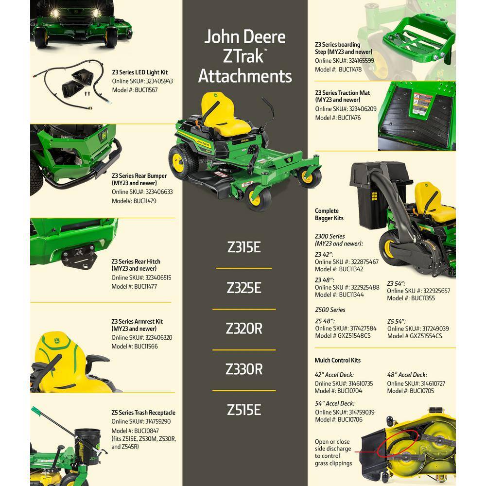 John Deere Z330M 48 in. 23 HP Dual Hydrostatic Gas V-Twin Zero-Turn Riding Mower BG21300