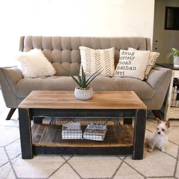 Combo Coffee Table with Shelf