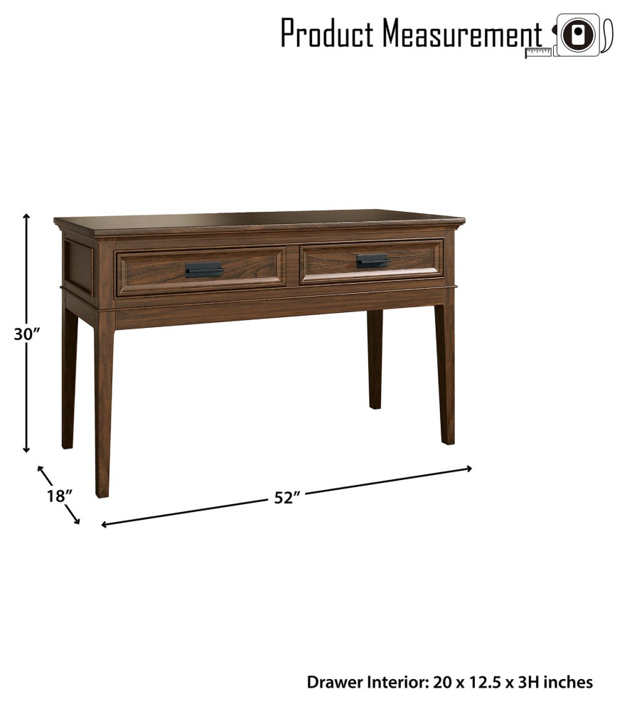 Traditional Console Table  Rubberwood Frame With Crown Molded Top  amp2 Drawers   Transitional   Console Tables   by Decor Love  Houzz