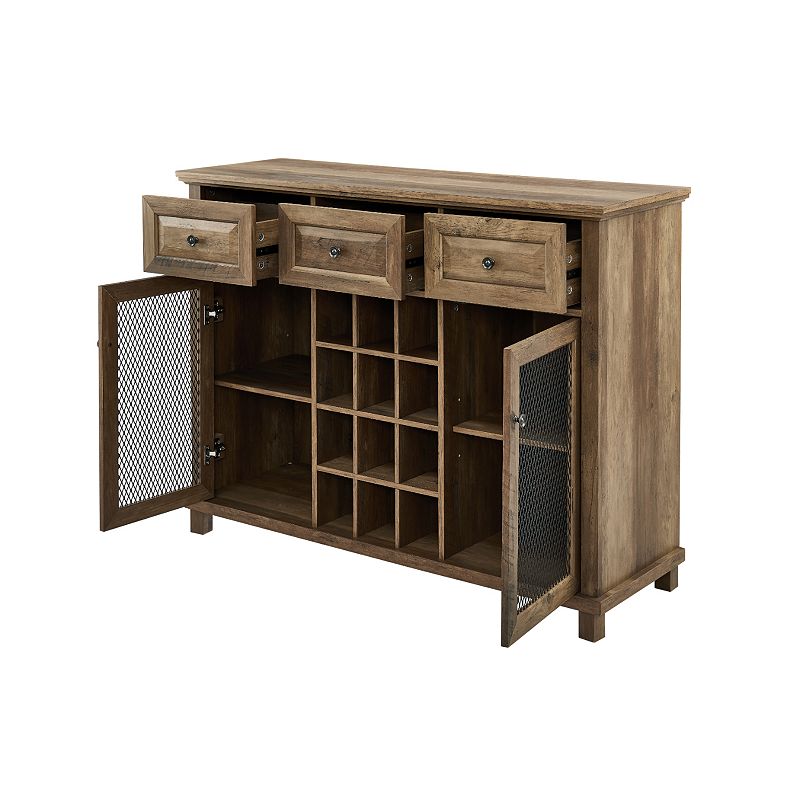 Farmhouse Sideboard Wine Rack Buffet Table