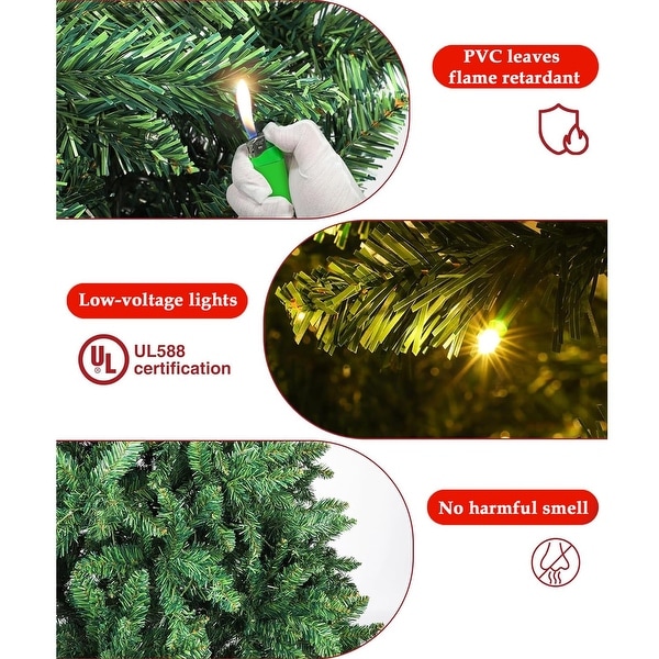 PreLit Artificial 7.5ft Christmas Tree with 450 Clear Incandescent Mini Lights