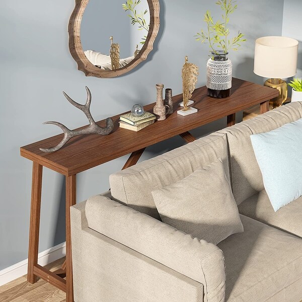 Wood Sofa Table Behind Couch， 70.9 Inch Long Entry Console Table