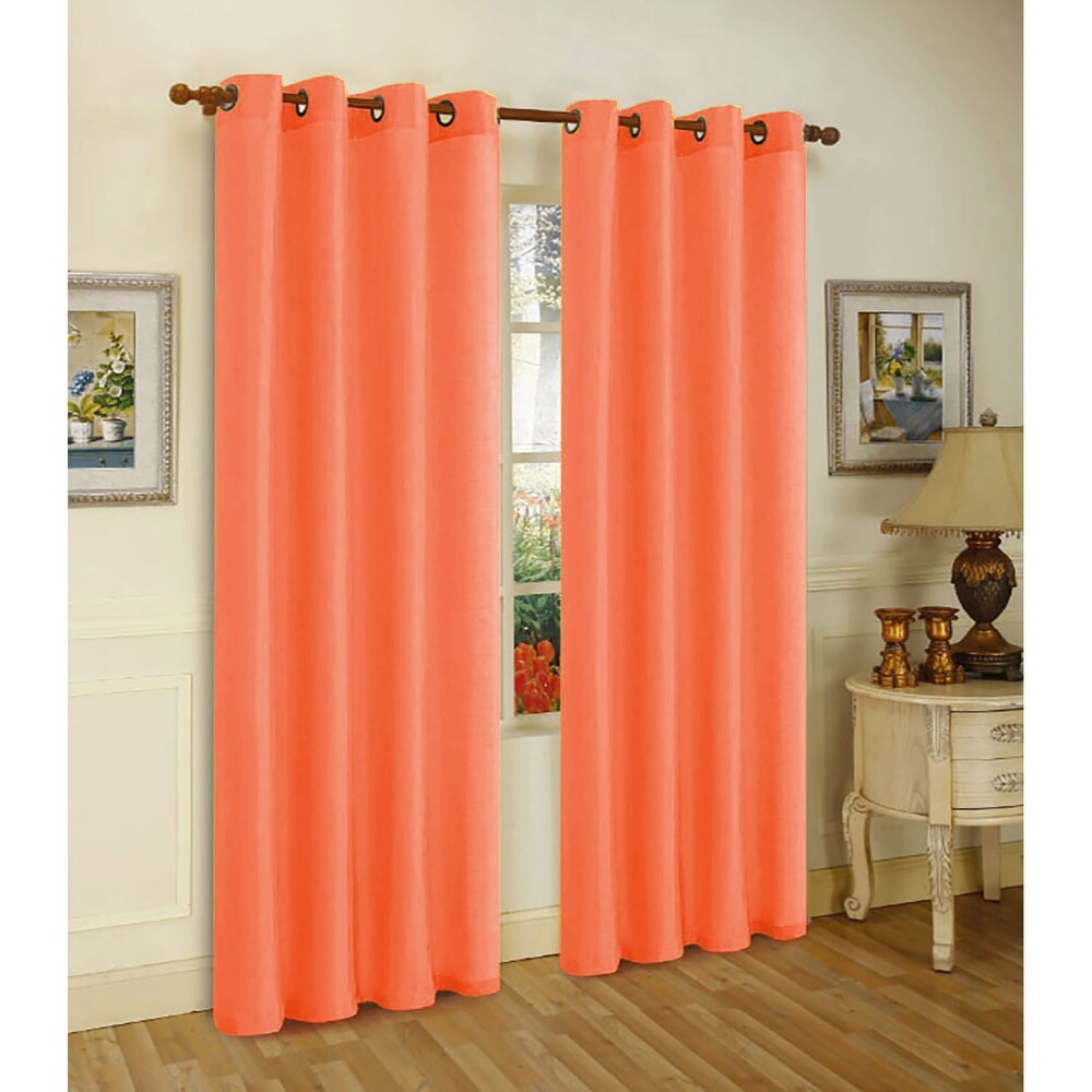 Mira Faux Silk Grommet Window Panel  55x84 Inches