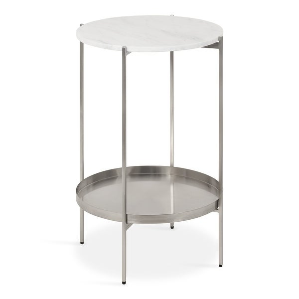 Kate and Laurel Lavish Marble Side Table