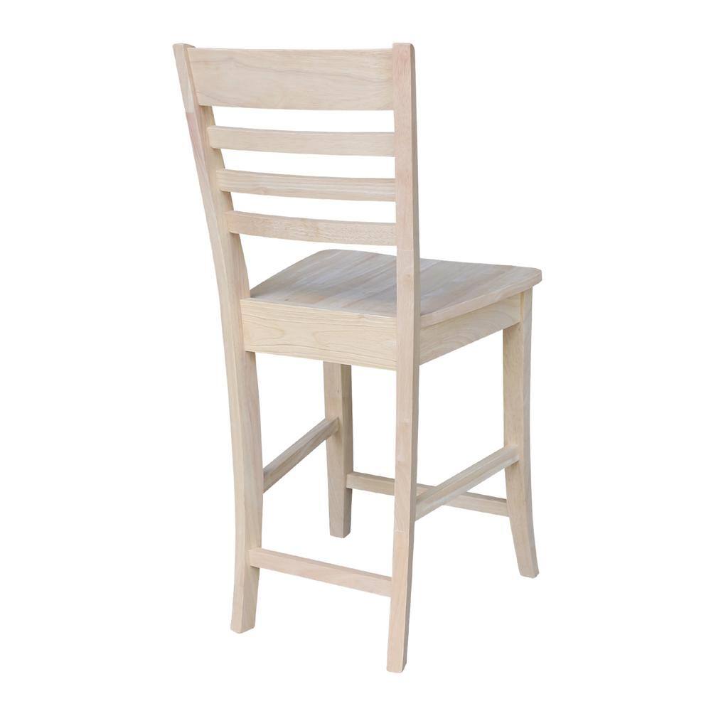 International Concepts Roma 24 in. Unfinished Wood Bar Stool S-3102