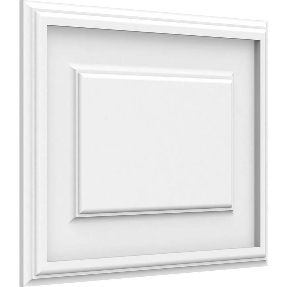 Ekena Millwork 58 in. x 16 in. x 12 in. Legacy Raised Panel White PVC Decorative Wall Panel WALP16X12X062LEG