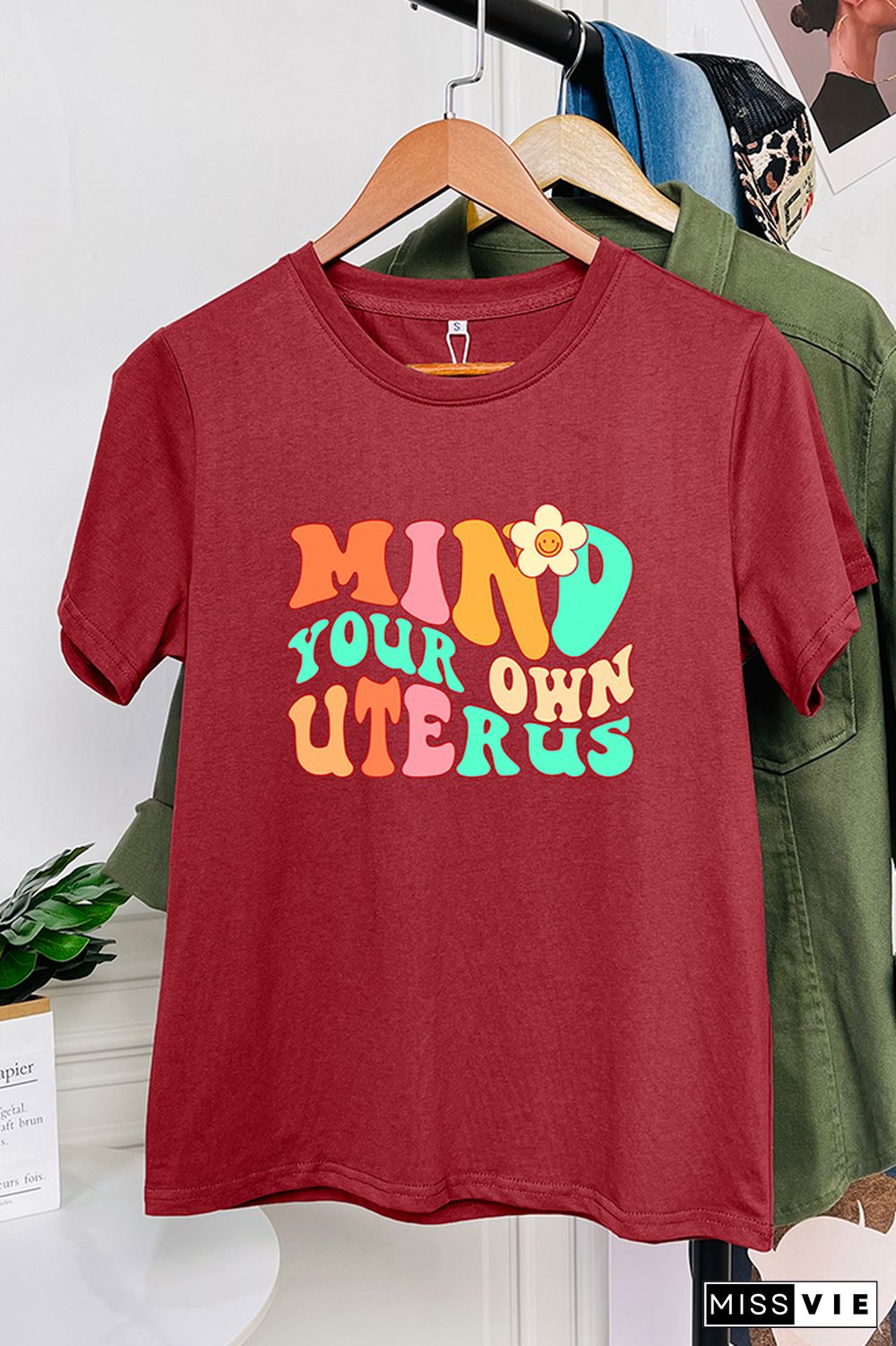 Mind your own Uterus Graphic Tee Wholesale