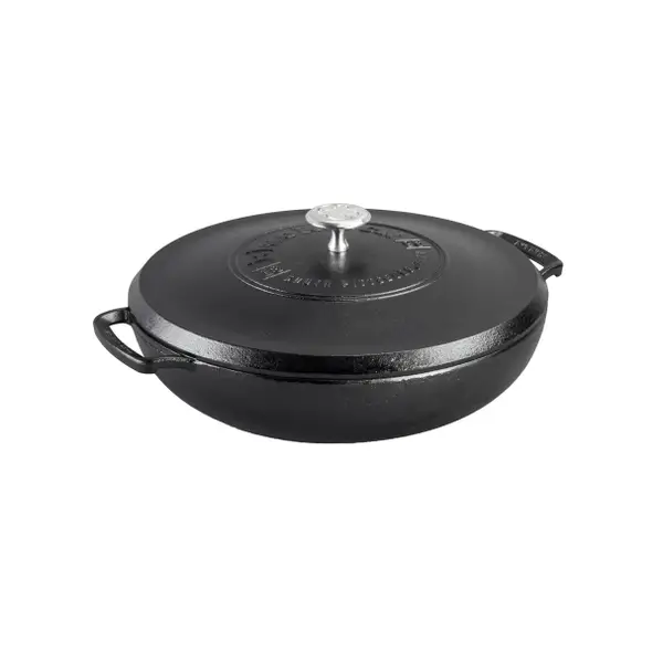 Lodge 4 Quart Blacklock Triple Seasoned Cast Iron Braiser With Lid