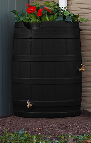 Good Ideas Rain Wizard 65 Gallon Rain Barrel - Black