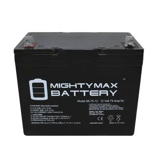 MIGHTY MAX BATTERY 12-Volt 75 Ah Rechargeable Sealed Lead Acid (SLA) Battery ML75-12